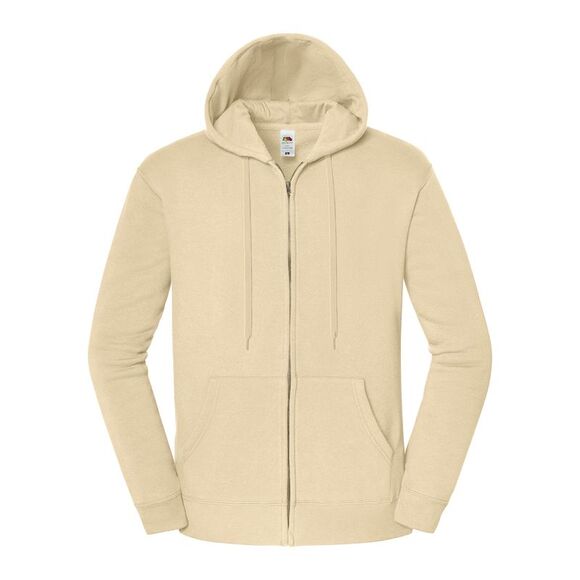 Fruit of the Loom Unisex Adult IconicFull Zip Hoodie / Desert Sand